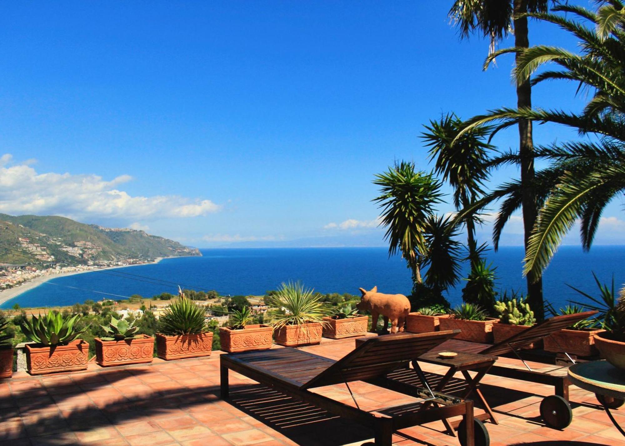 Villa Lou Taormina Private Villa With Panoramic Sea View Pool Dış mekan fotoğraf