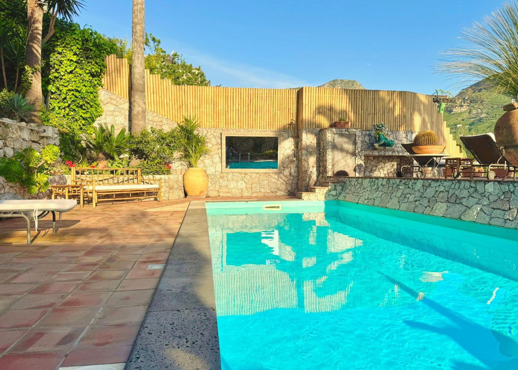 Villa Lou Taormina Private Villa With Panoramic Sea View Pool Dış mekan fotoğraf