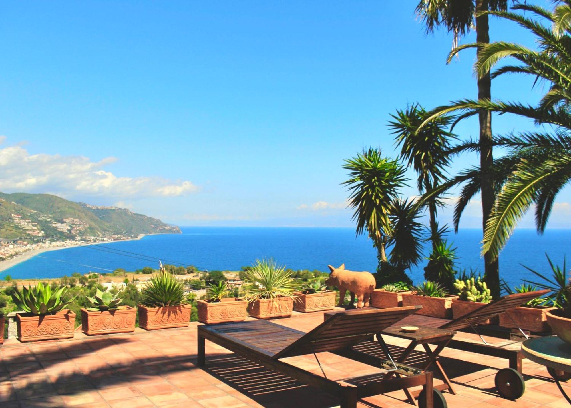 Villa Lou Taormina Private Villa With Panoramic Sea View Pool Dış mekan fotoğraf