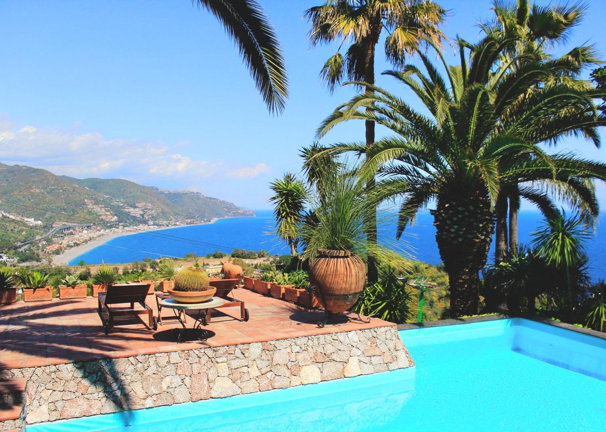Villa Lou Taormina Private Villa With Panoramic Sea View Pool Dış mekan fotoğraf